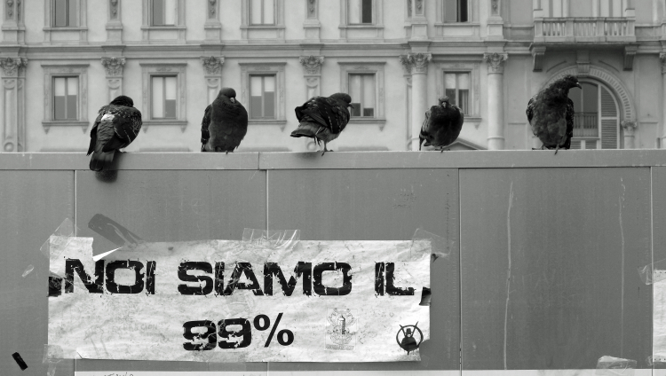 We Are 99% - Piazza del Duomo, Milan, Italy - October 30, 2011