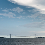 Verrazano-Narrows Bridge - Staten Island Ferry, New York, NY, USA - August 19, 2015