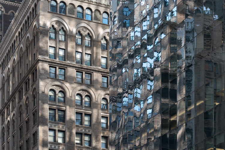 Reflections on Madison Ave. - New York, NY, USA - August 18, 2015