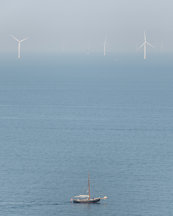 Distant Wind Turbines - Store Klinteskov, Borre, Møn, Denmark - August 13, 2021