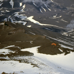 Paraglider landing at the Avachinsky Volcano - Kamchatka, Russian Federation - Summer 1993