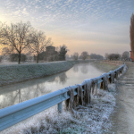 Morning frost - Canale Naviglio, Albareto, Modena, Italy - December 28, 2010