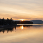 Sunset - West Pond, Schoodic Peninsula, Acadia National Park, Winter Harbor, Maine, USA - September 26, 2023