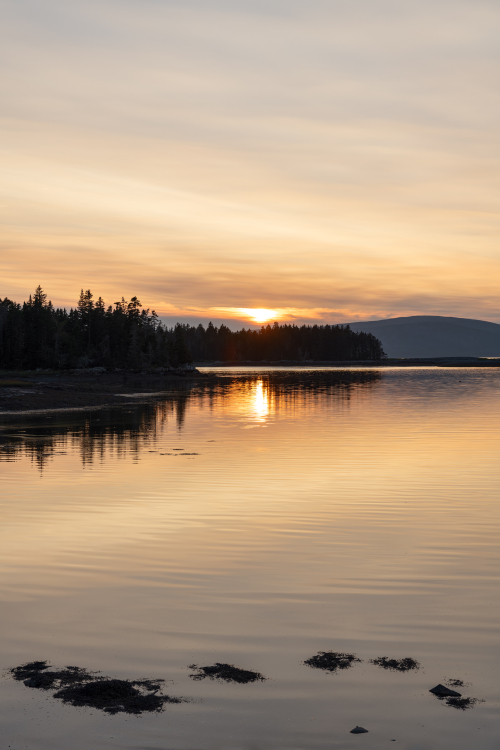 Sunset - West Pond, Schoodic Peninsula, Acadia National Park, Winter Harbor, Maine, USA - September 26, 2023