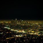 L.A. at Night - Griffith Observatory, Los Angeles, California, USA - August 1995