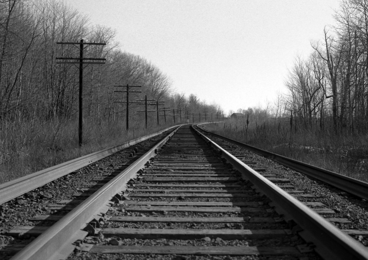 Railroad - North of Toronto, Ontario, Canada - Winter 1987