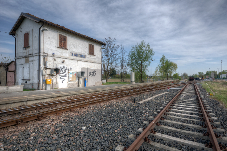 Train Station - San Giacomo, Guastalla, Reggio Emilia, Italy - March 31, 2012
