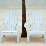 Two White Chairs - Playa del Carmen, Mexico - August 15, 2014
