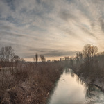 Panaro River - San Cesario Sul Panaro, Modena, Italy - January 13, 2020
