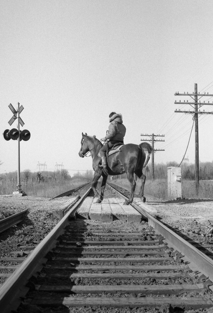 RailRoad Crossing - North of Toronto, Ontario, Canada - Winter 1987
