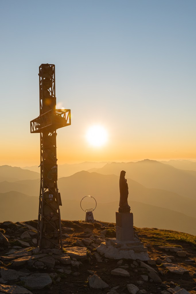 The Cross at Sunset - Monte Cusna, Villa Minozzo, Reggio Emilia, Italy - August 28, 2021
