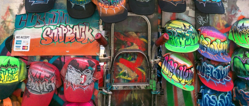 Baseball Caps - Times Square, New York, NY, USA - August 17, 2015
