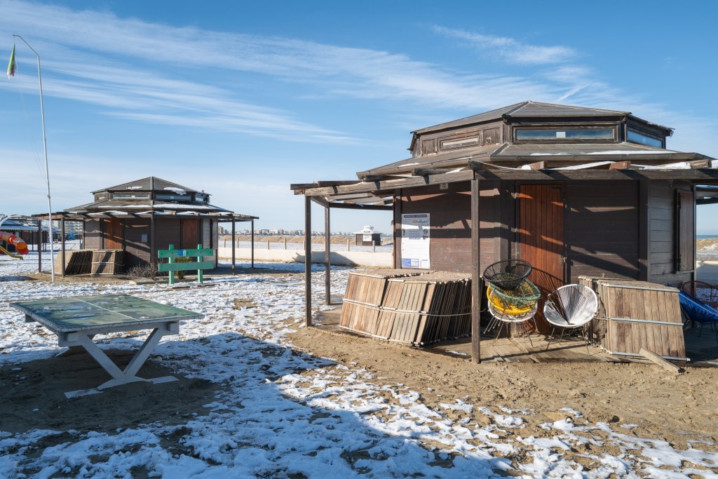 Beach in Winter - San Giuliano Mare, Rimini, Italy - January 8, 2026